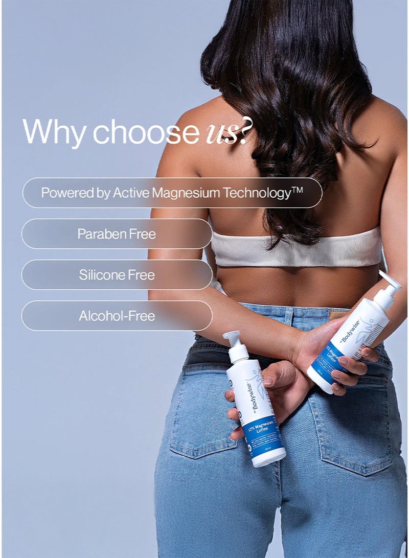 Be Bodywise 10% Magnesium Sleep Body Lotion 300ml | For Muscle Recovery & Relaxation | Infused with Shea Butter & Lavender | Mildly Scented, Lightweight & Non-Greasy Formula - Image 5